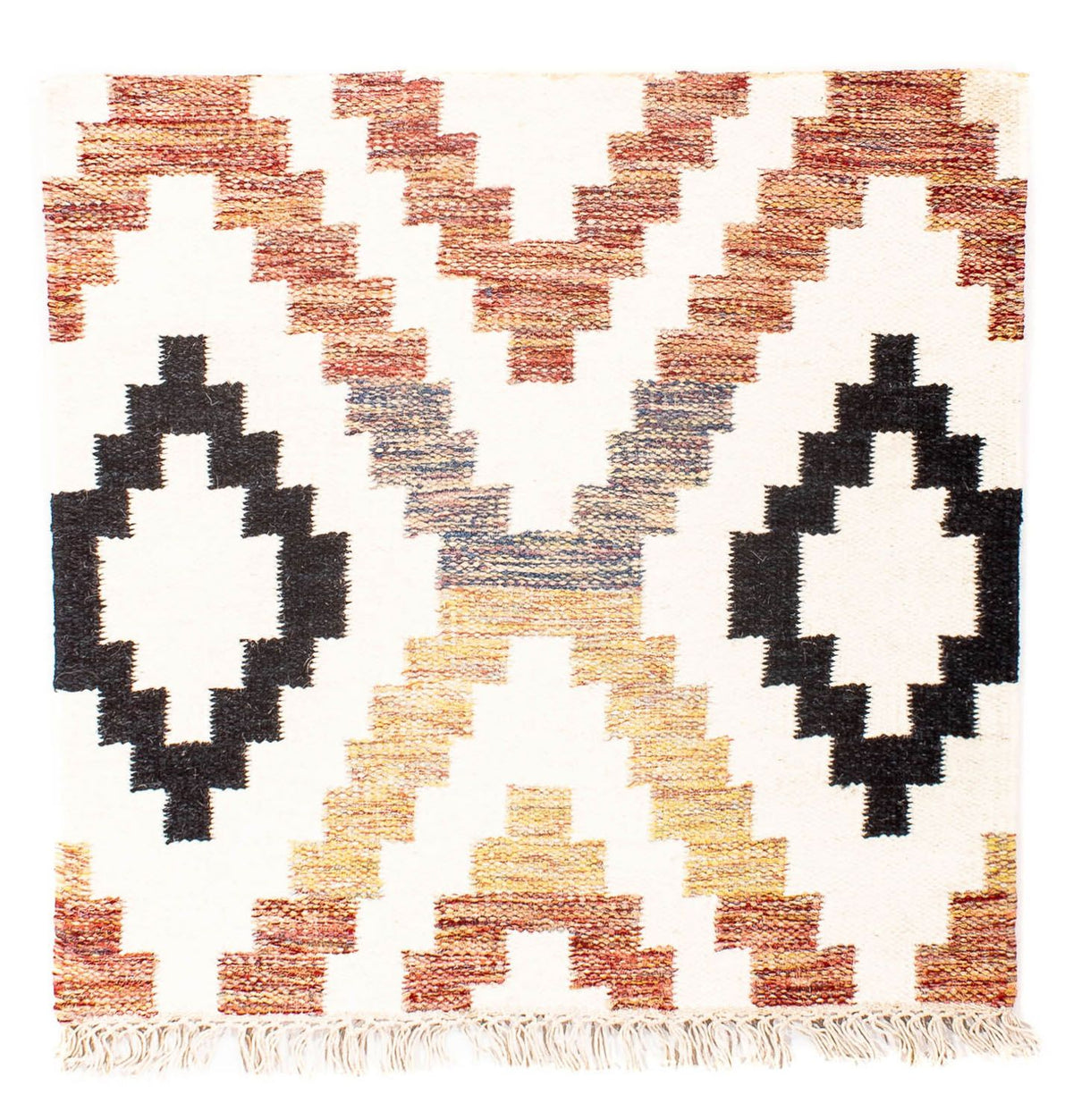 Kelim-tæppe - Trendy firkantet  - 69 x 67 cm - beige