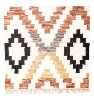 Kelim-tæppe - Trendy firkantet  - 69 x 67 cm - beige