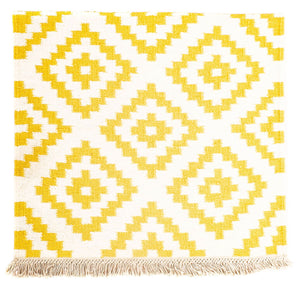 Kelim-tæppe - Trendy firkantet  - 80 x 72 cm - beige
