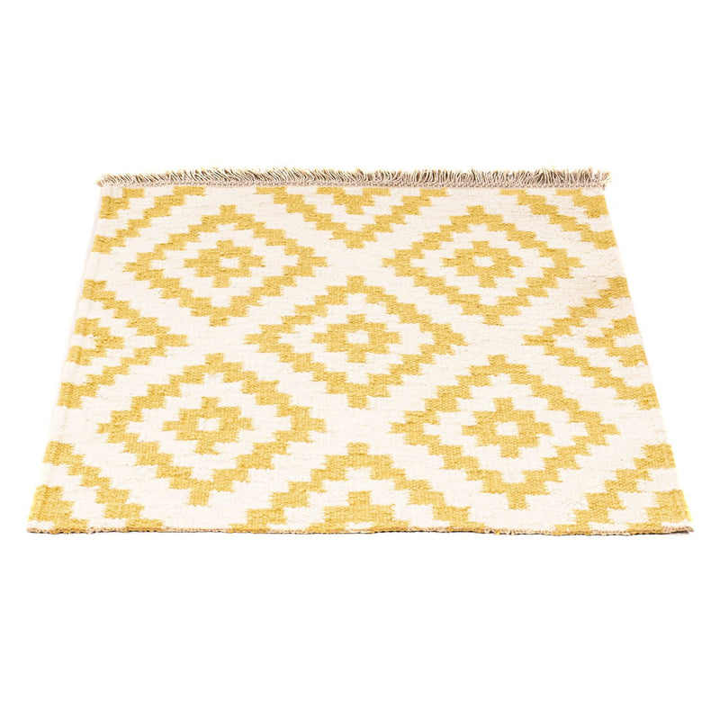 Kelim-tæppe - Trendy firkantet  - 80 x 72 cm - beige