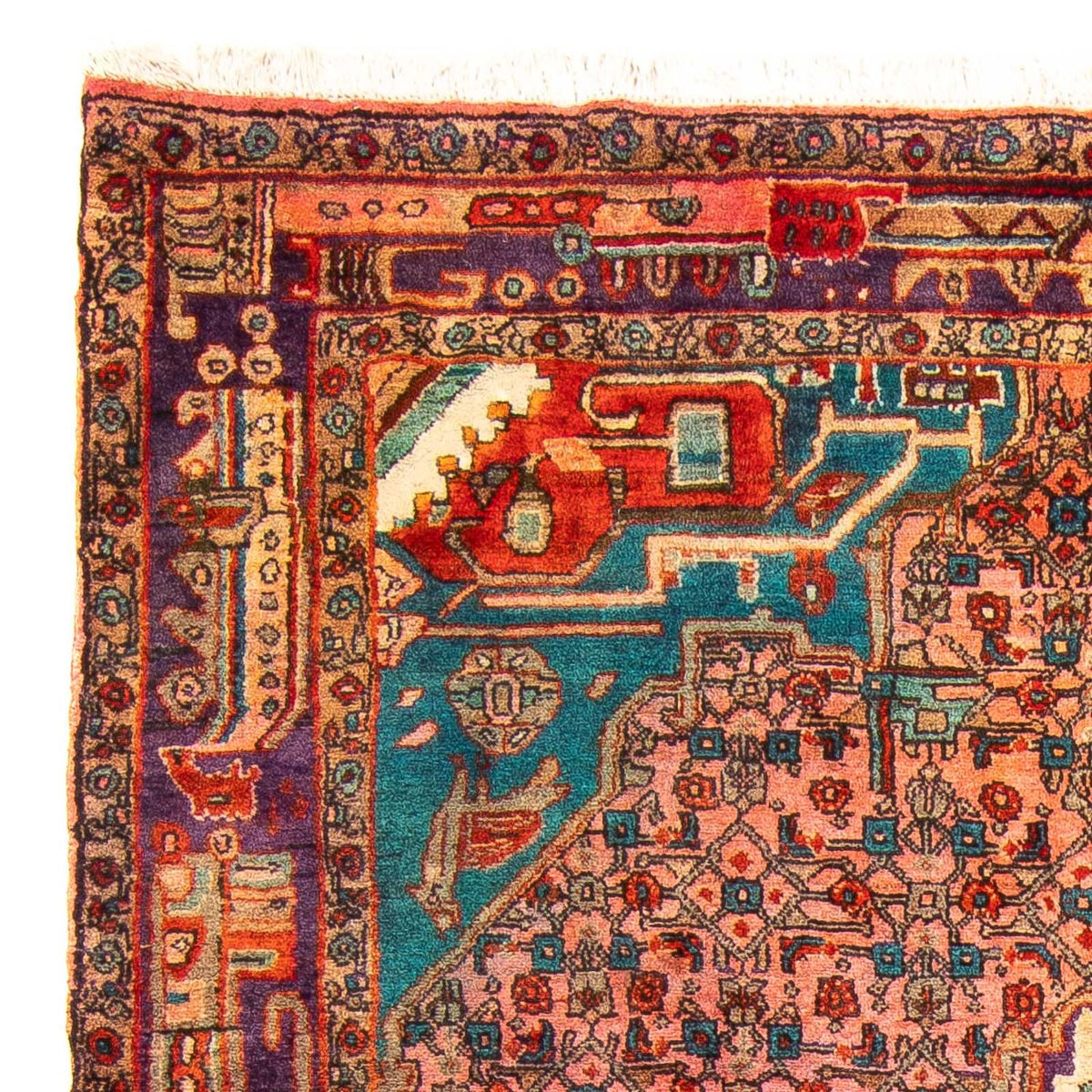 Løber Persisk tæppe - Nomadisk - 257 x 100 cm - flerfarvet