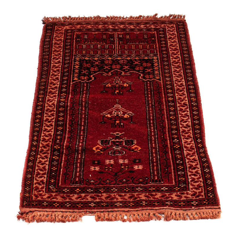 Pakistan Tæppe - 115 x 64 cm - mørkerød