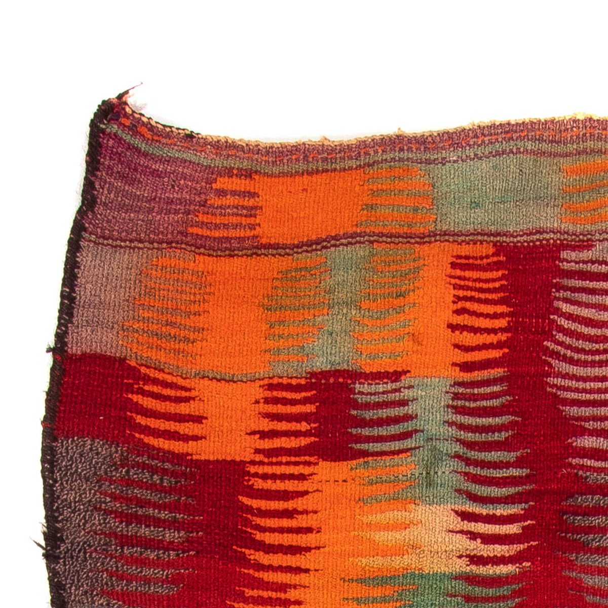 Løber Kelim-tæppe - gammelt - 265 x 125 cm - flerfarvet