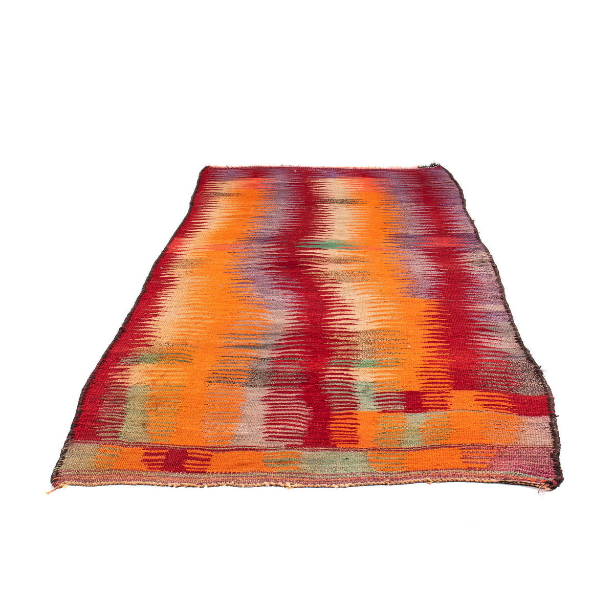 Løber Kelim-tæppe - gammelt - 265 x 125 cm - flerfarvet