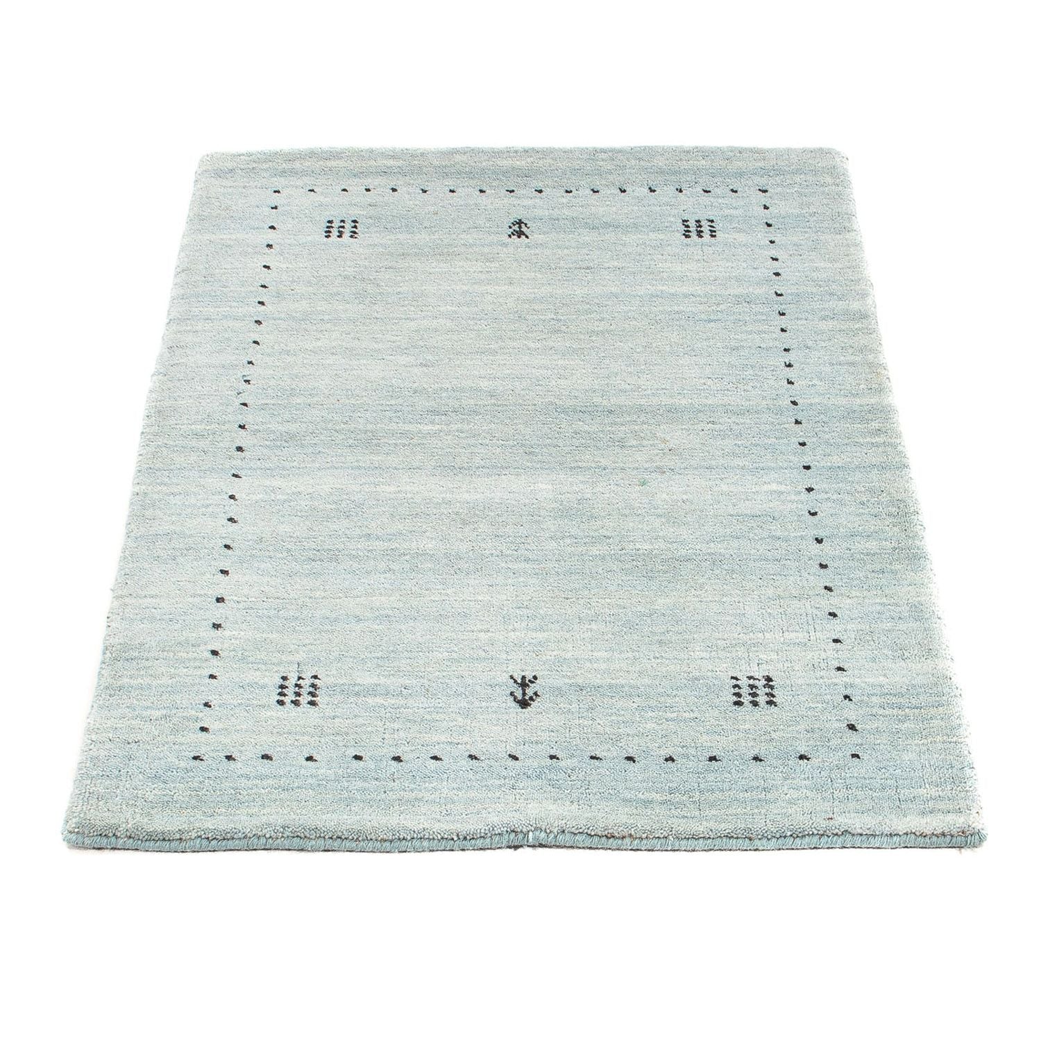 Gabbeh-tæppe - Loribaft Indus - 95 x 65 cm - lyseblå