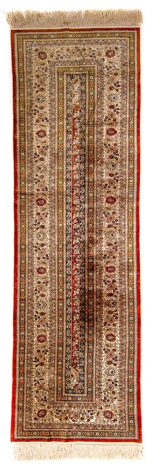 Løber Silketæppe - China Silk - 272 x 71 cm - rød