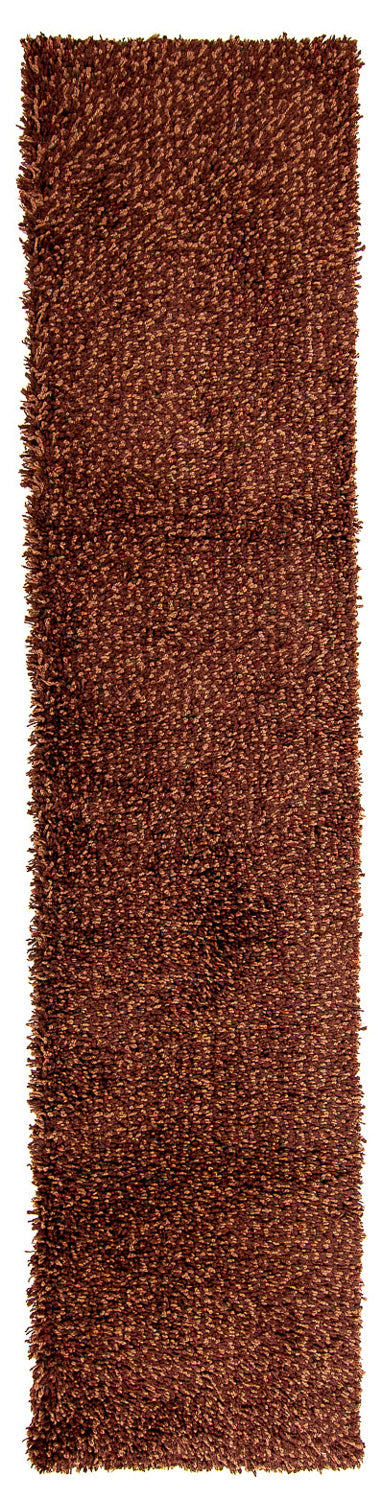 Løber Tæppe med høj pæl - 295 x 65 cm - brun