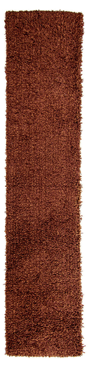 Løber Tæppe med høj pæl - 304 x 65 cm - brun