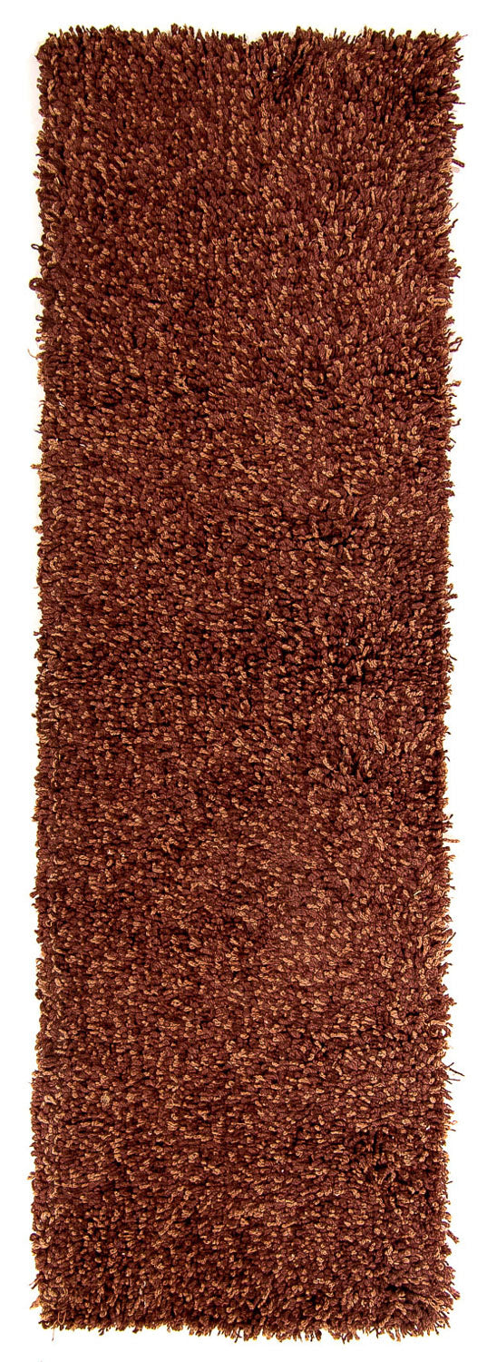 Løber Tæppe med høj pæl - 205 x 64 cm - brun