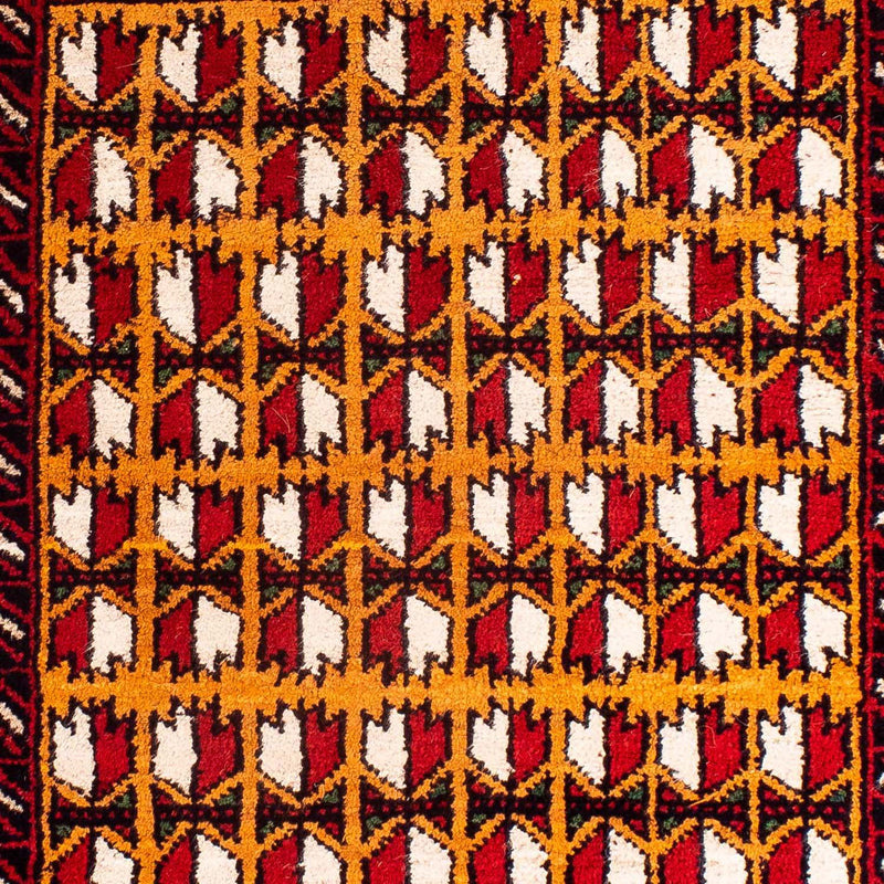 Baluch-tæppe - 129 x 75 cm - mørkerød