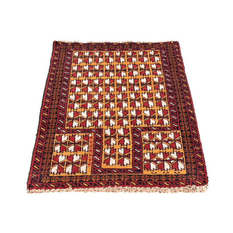 Baluch-tæppe - 129 x 75 cm - mørkerød