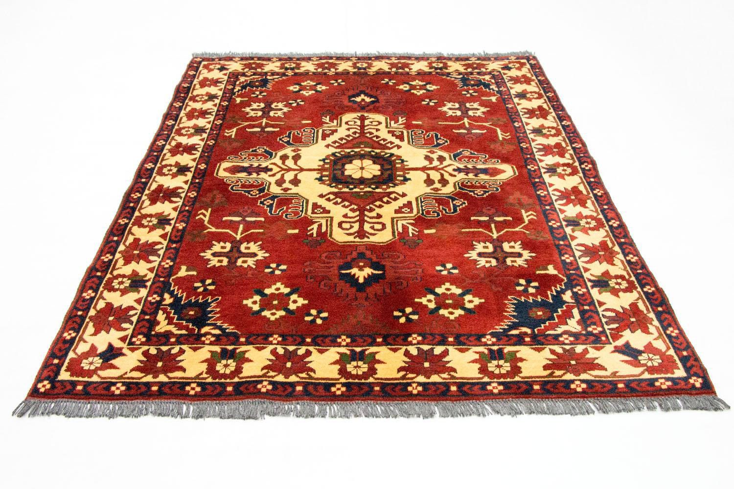 Afghansk tæppe - Hatshlu - 195 x 159 cm - rust