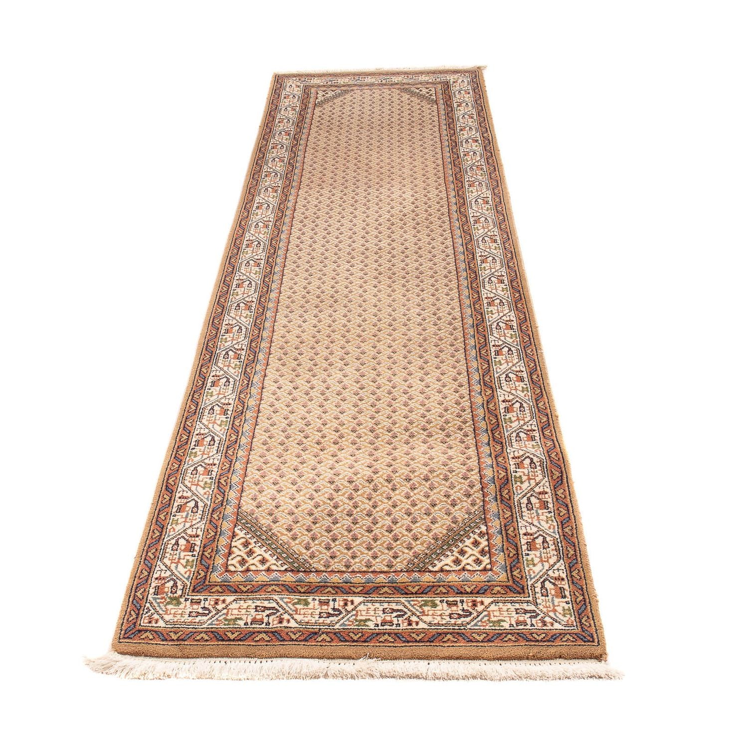 Løber Orientalsk tæppe - Mir - Indus - 284 x 70 cm - beige