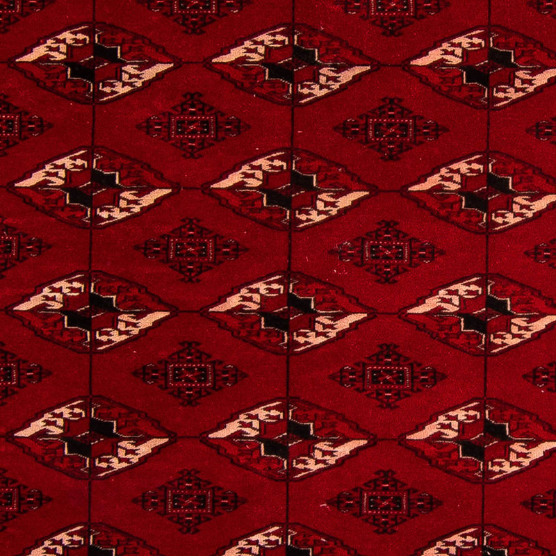 Turkaman-tæppe - 190 x 146 cm - mørkerød