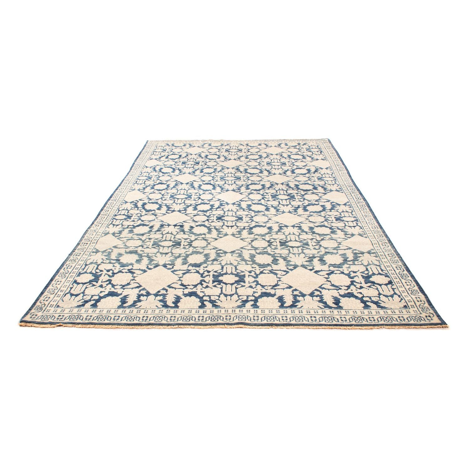 Designer tæppe - 279 x 185 cm - mørkeblå