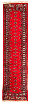 Løber Pakistan Tæppe - 326 x 76 cm - rød