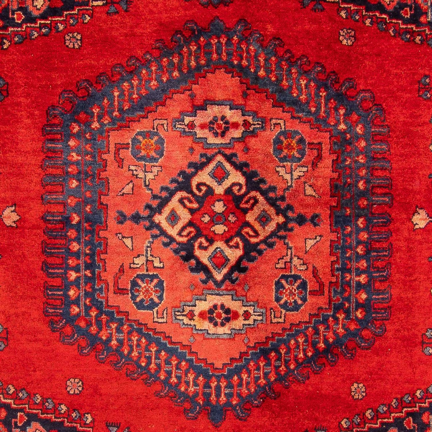Persisk tæppe - Nomadisk - 333 x 210 cm - mørkerød