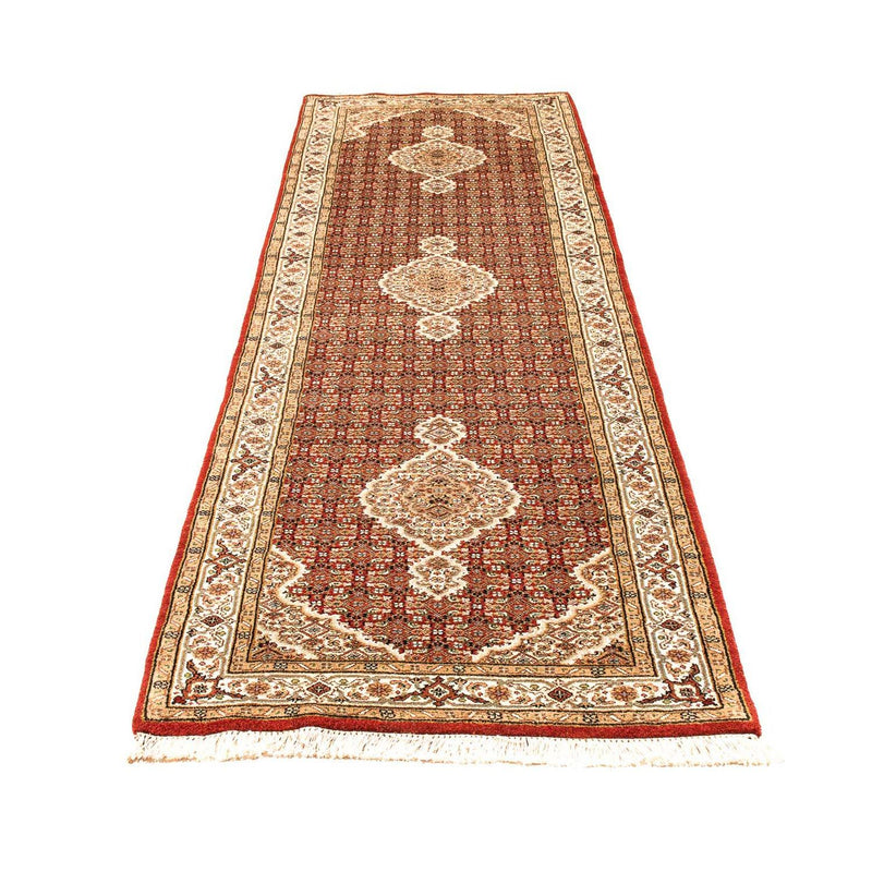 Løber Orientalsk tæppe - Tabriz - 296 x 83 cm - mørkerød