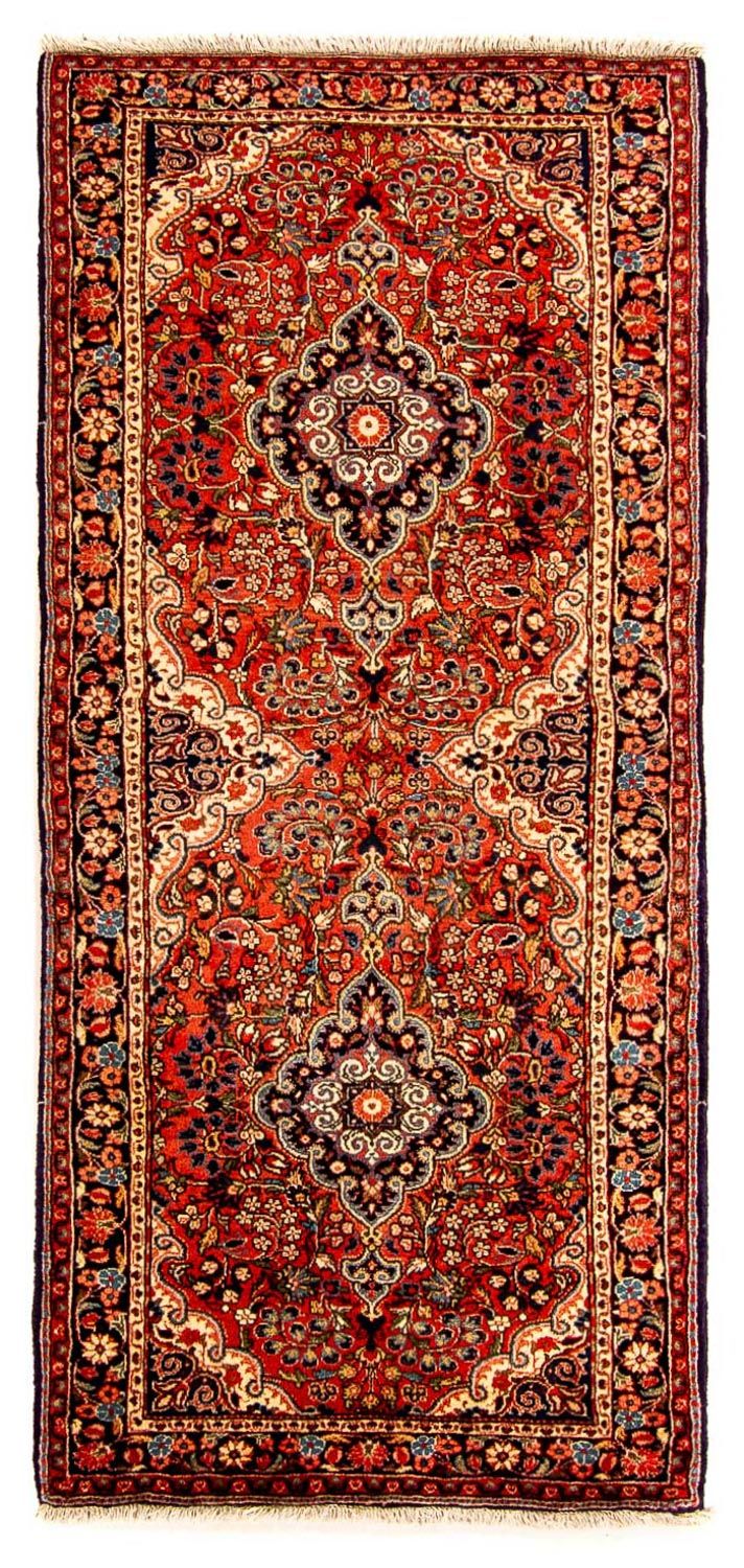 Løber Persisk tæppe - Bijar - Royal - 207 x 77 cm - lysrød