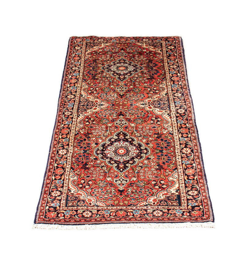 Løber Persisk tæppe - Bijar - Royal - 207 x 77 cm - lysrød