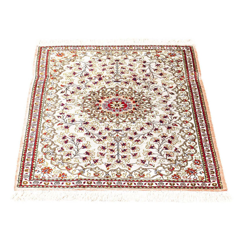 Silketæppe - Ghom Silk - Premium - 80 x 59 cm - beige