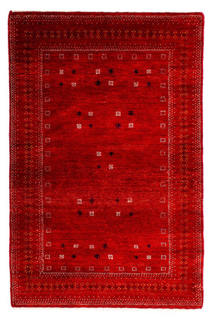 Gabbeh Tæppe - Loribaft Persisk - 120 x 80 cm - mørkerød