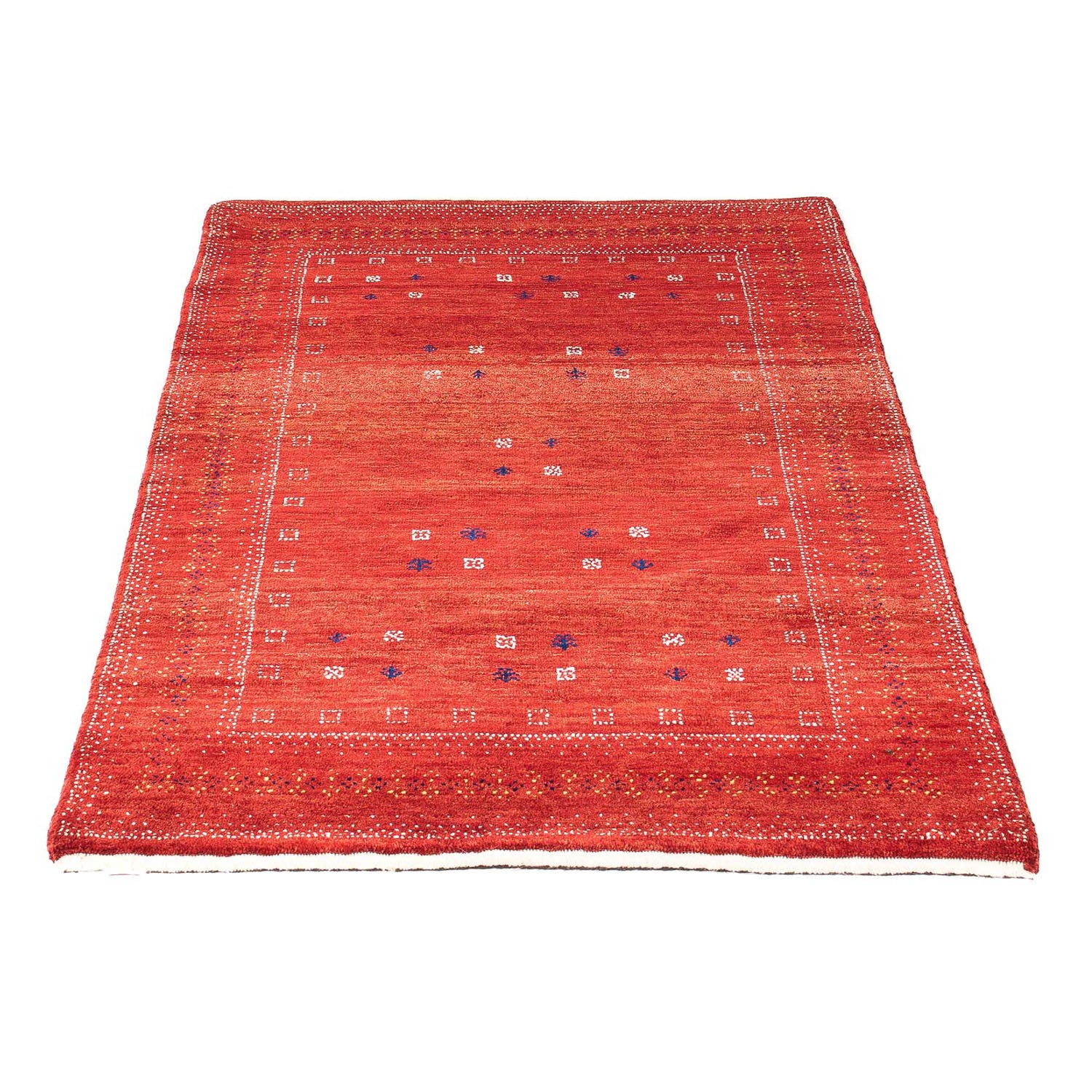 Gabbeh Tæppe - Loribaft Persisk - 120 x 80 cm - mørkerød