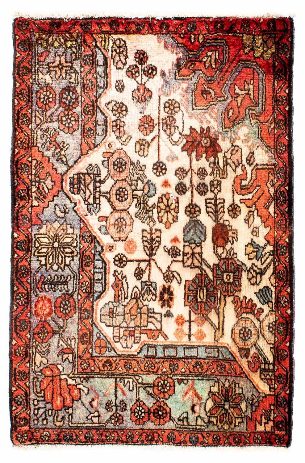 Persisk tæppe - Nomadisk - 131 x 88 cm - beige