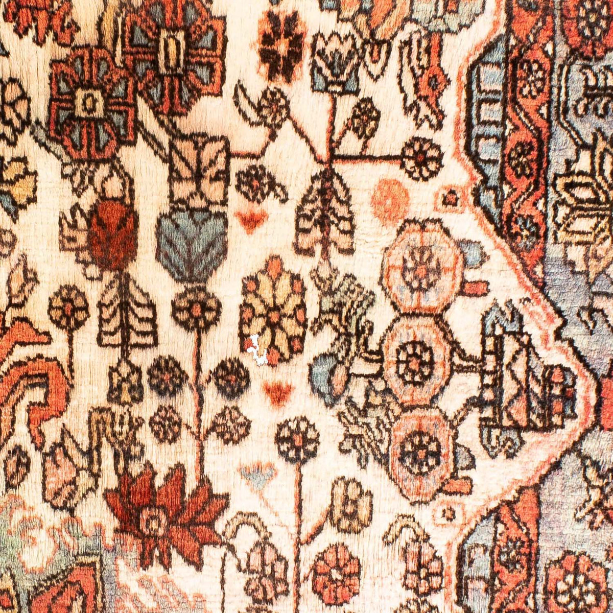 Persisk tæppe - Nomadisk - 131 x 88 cm - beige