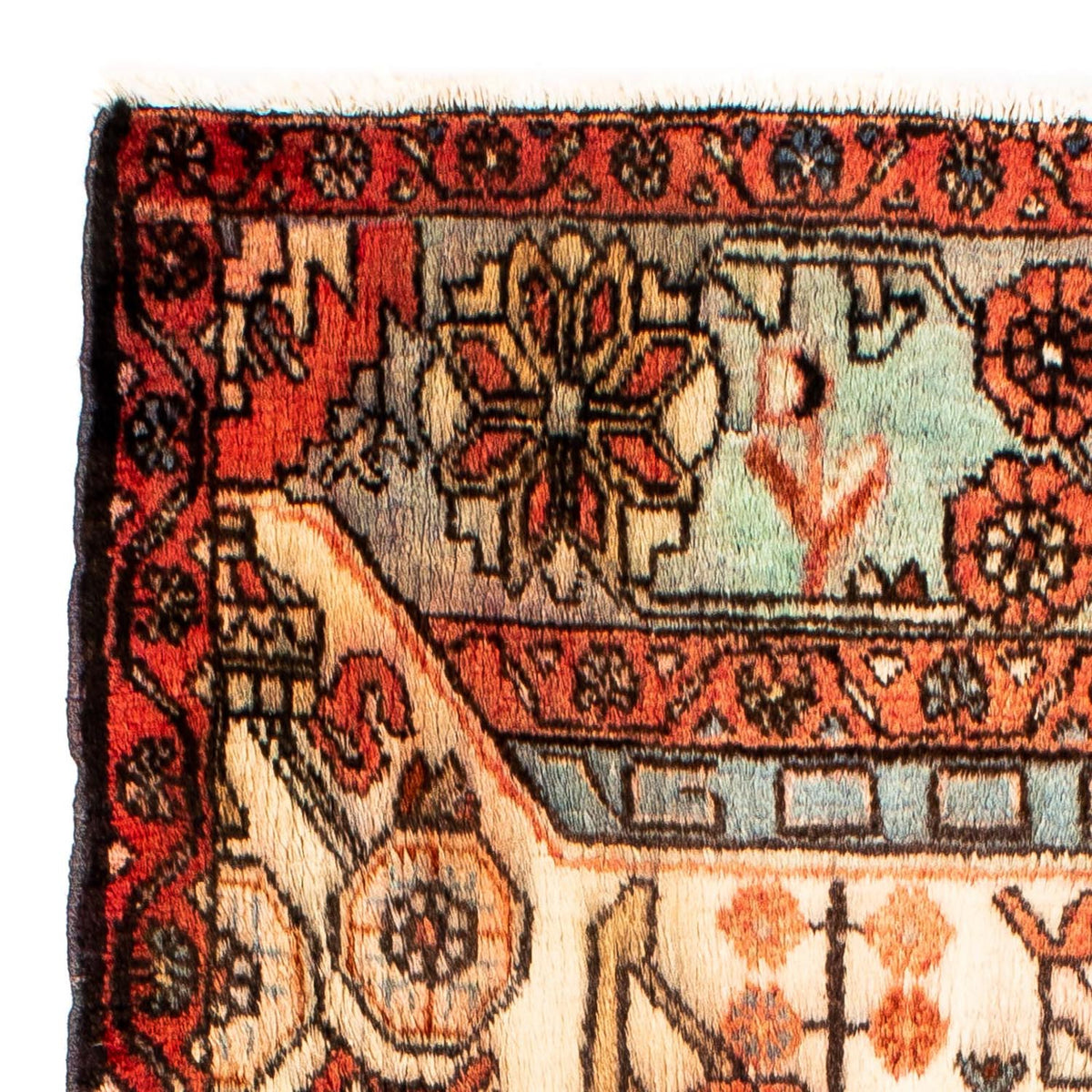 Persisk tæppe - Nomadisk - 131 x 88 cm - beige