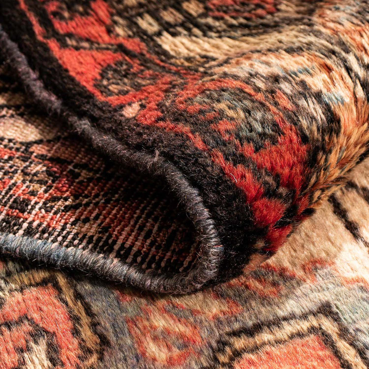 Persisk tæppe - Nomadisk - 131 x 88 cm - beige