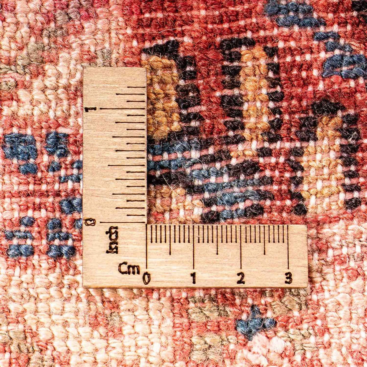 Persisk tæppe - Nomadisk firkantet  - 100 x 85 cm - lysrød