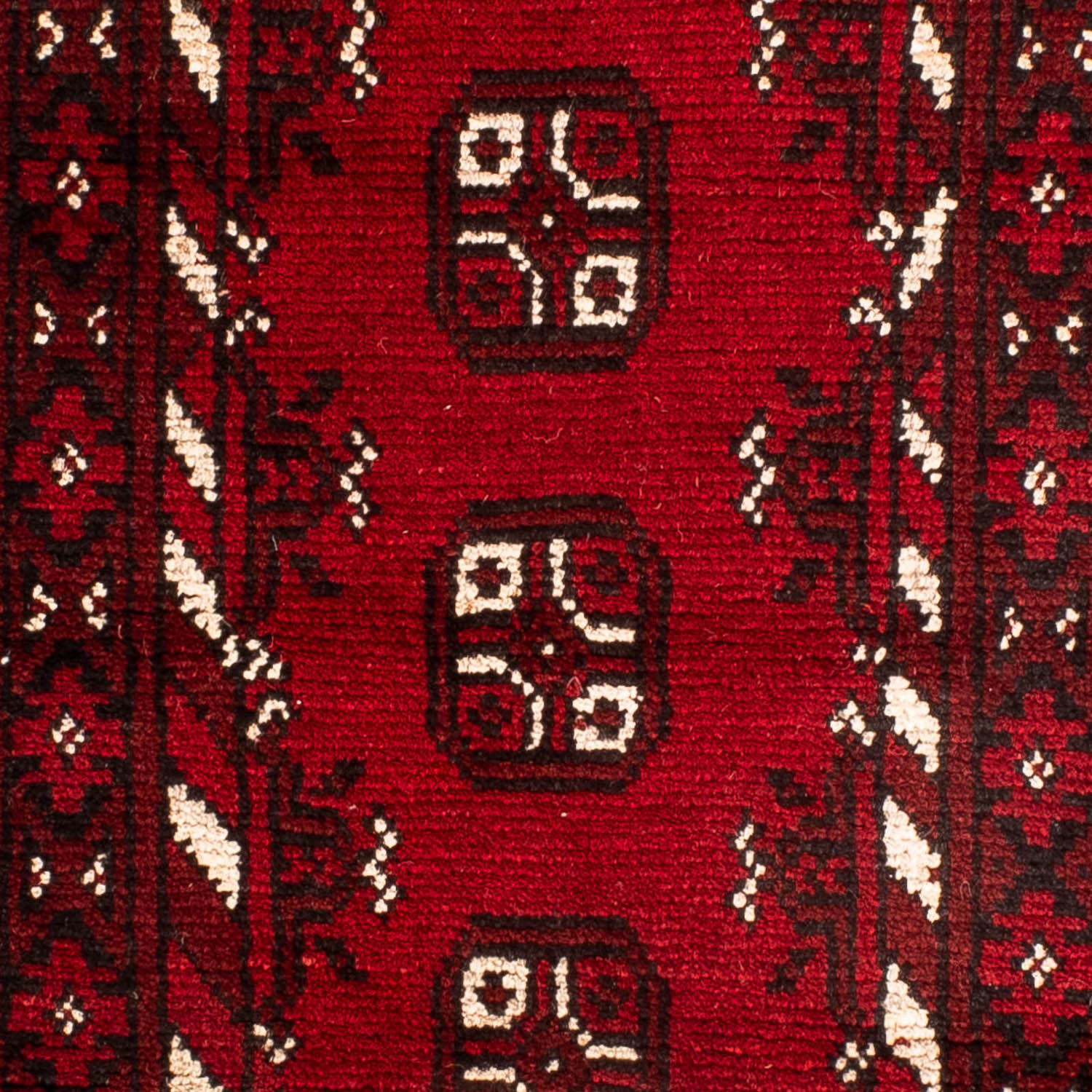 Afghansk tæppe - Filpa - 90 x 60 cm - mørkerød
