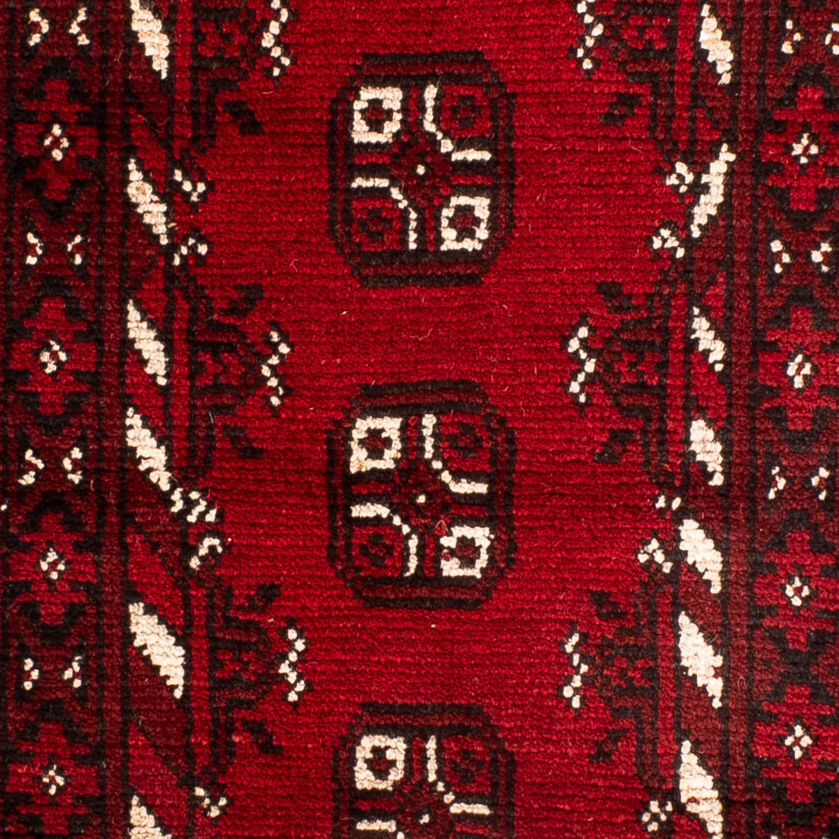Afghansk tæppe - Filpa - 90 x 60 cm - mørkerød