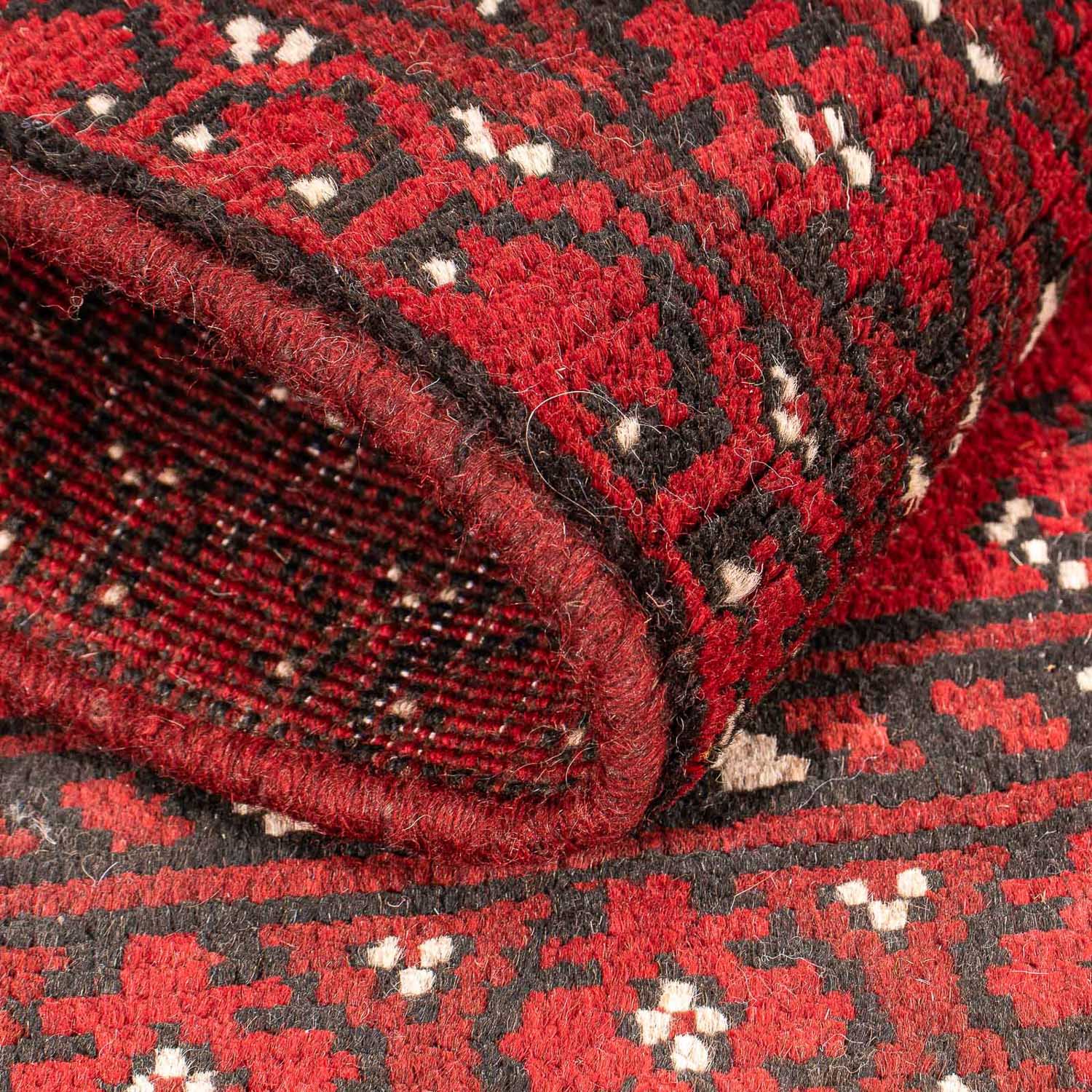 Afghansk tæppe - Filpa - 90 x 60 cm - mørkerød