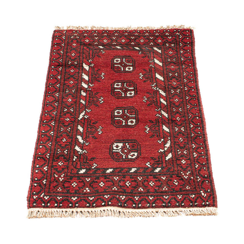 Afghansk tæppe - Filpa - 90 x 60 cm - mørkerød