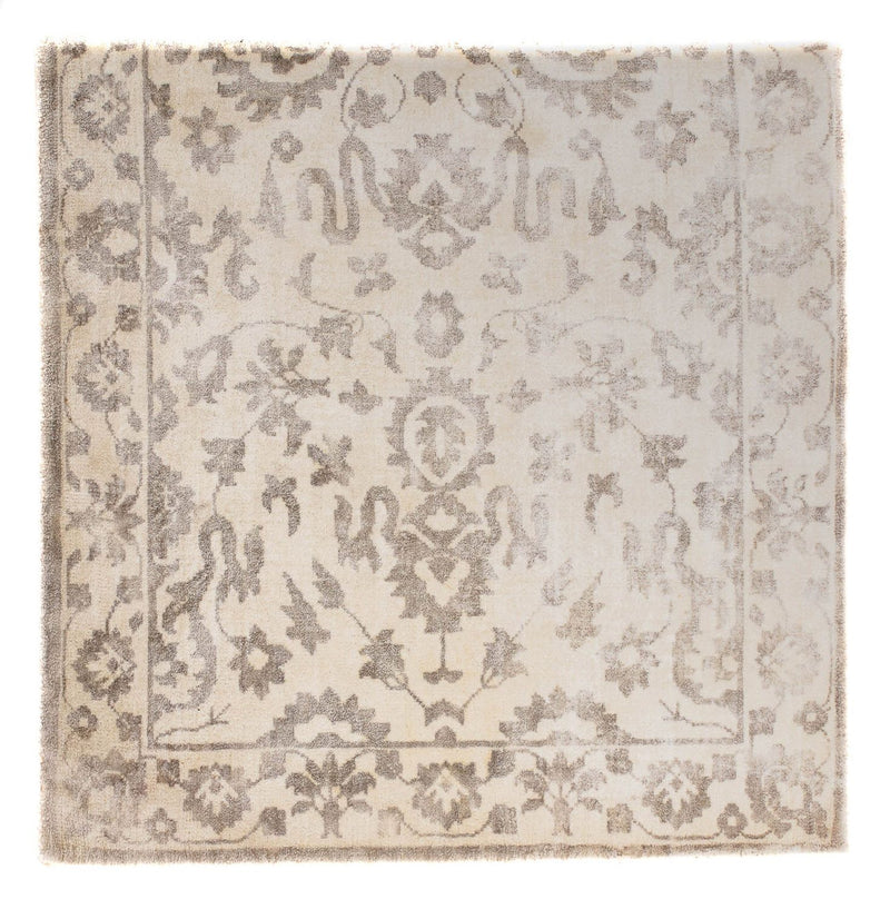Viskose tæppe firkantet  - 70 x 70 cm - lys brun