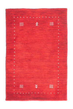 Gabbeh-tæppe - Indus - 90 x 60 cm - rød