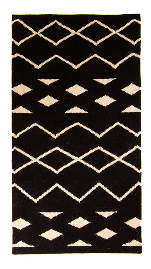 Kelim-tæppe - Trendy - 160 x 80 cm - mørkeblå