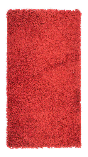 Tæppe med høj pæl - 110 x 60 cm - rød