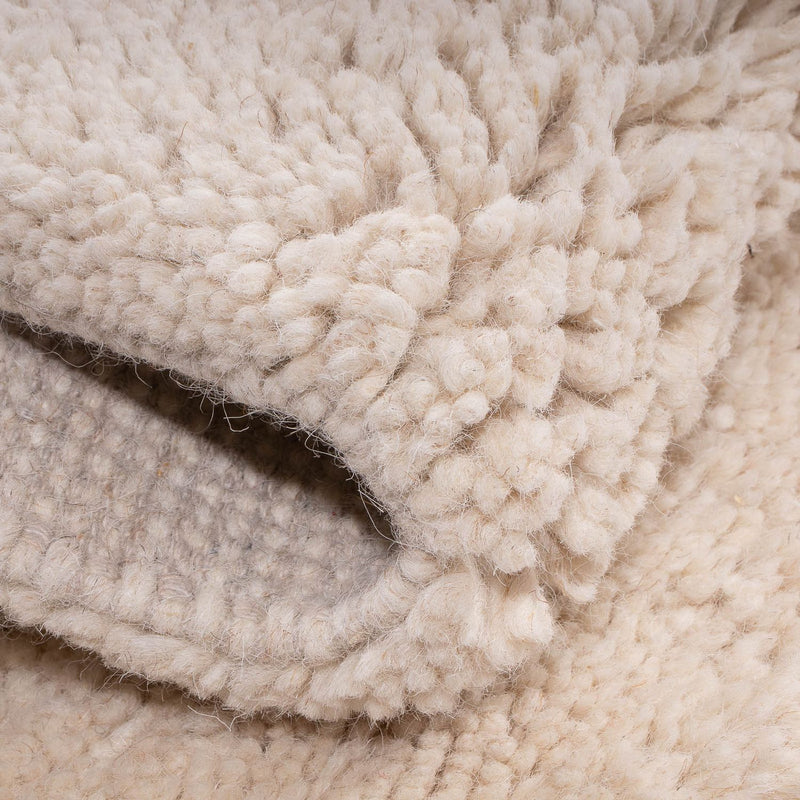 Berber tæppe firkantet  - 120 x 120 cm - beige