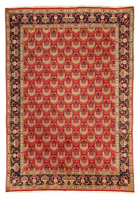 Persisk tæppe - Tabriz - Royal - 300 x 200 cm - mørkerød