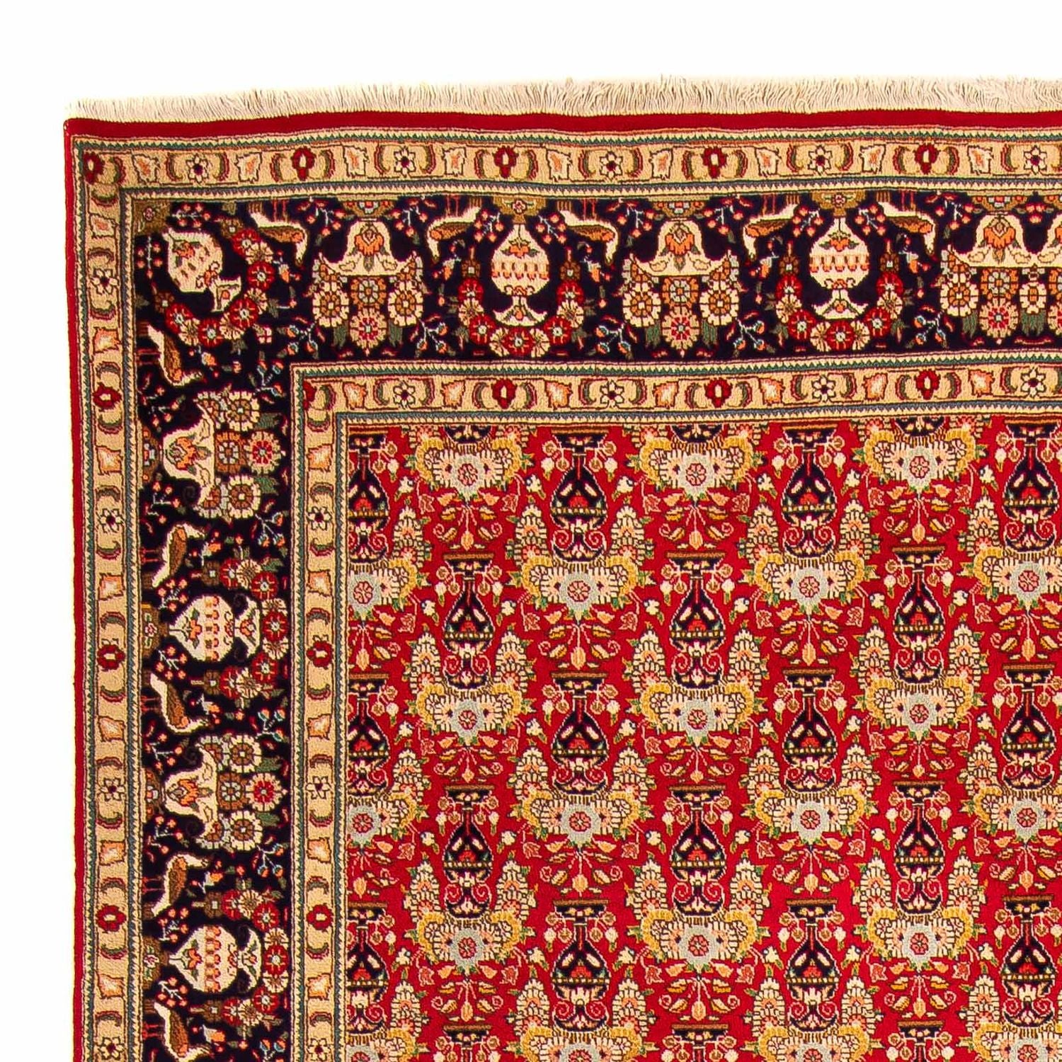 Persisk tæppe - Tabriz - Royal - 300 x 200 cm - mørkerød
