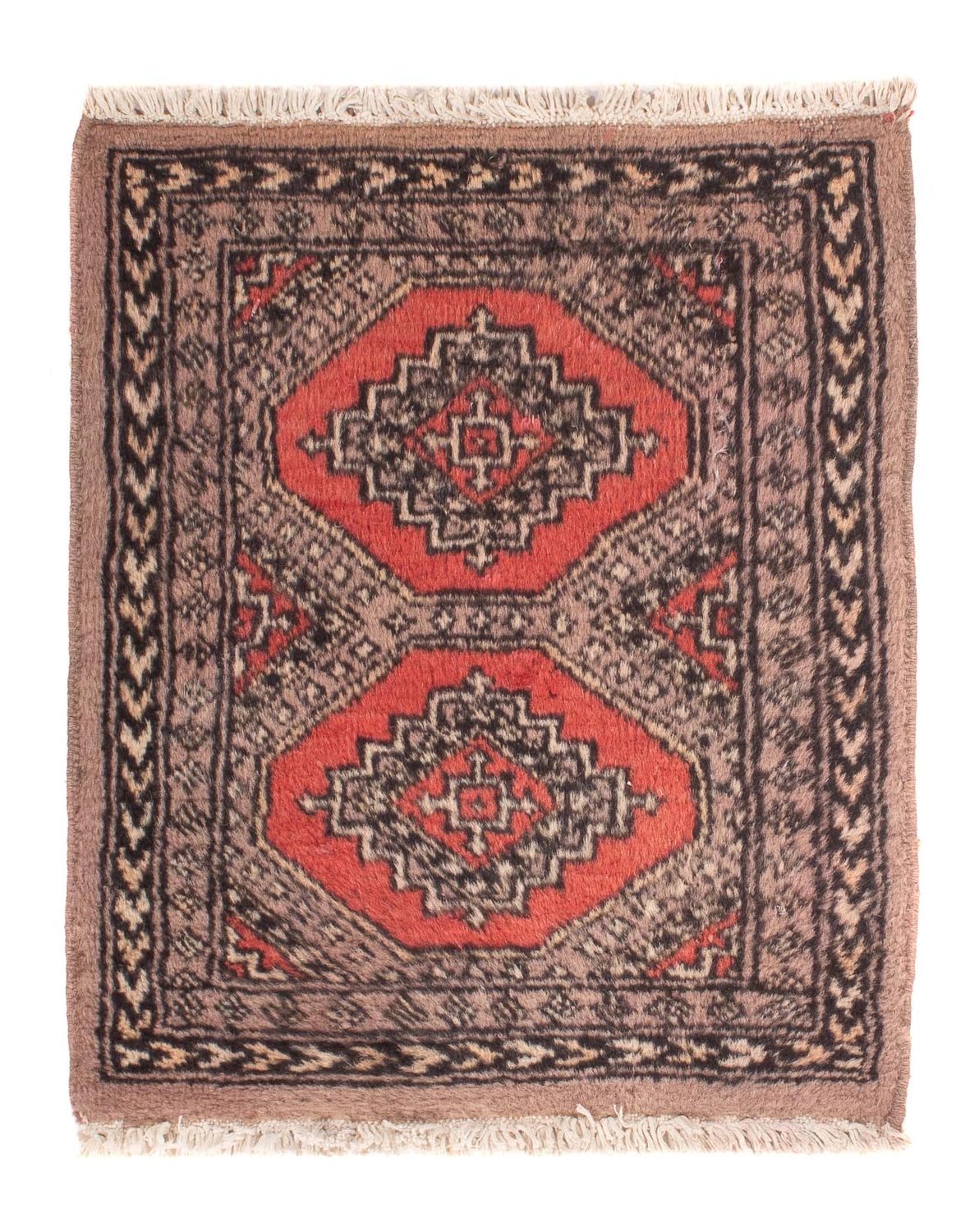 Pakistan Tæppe - 57 x 47 cm - lys brun