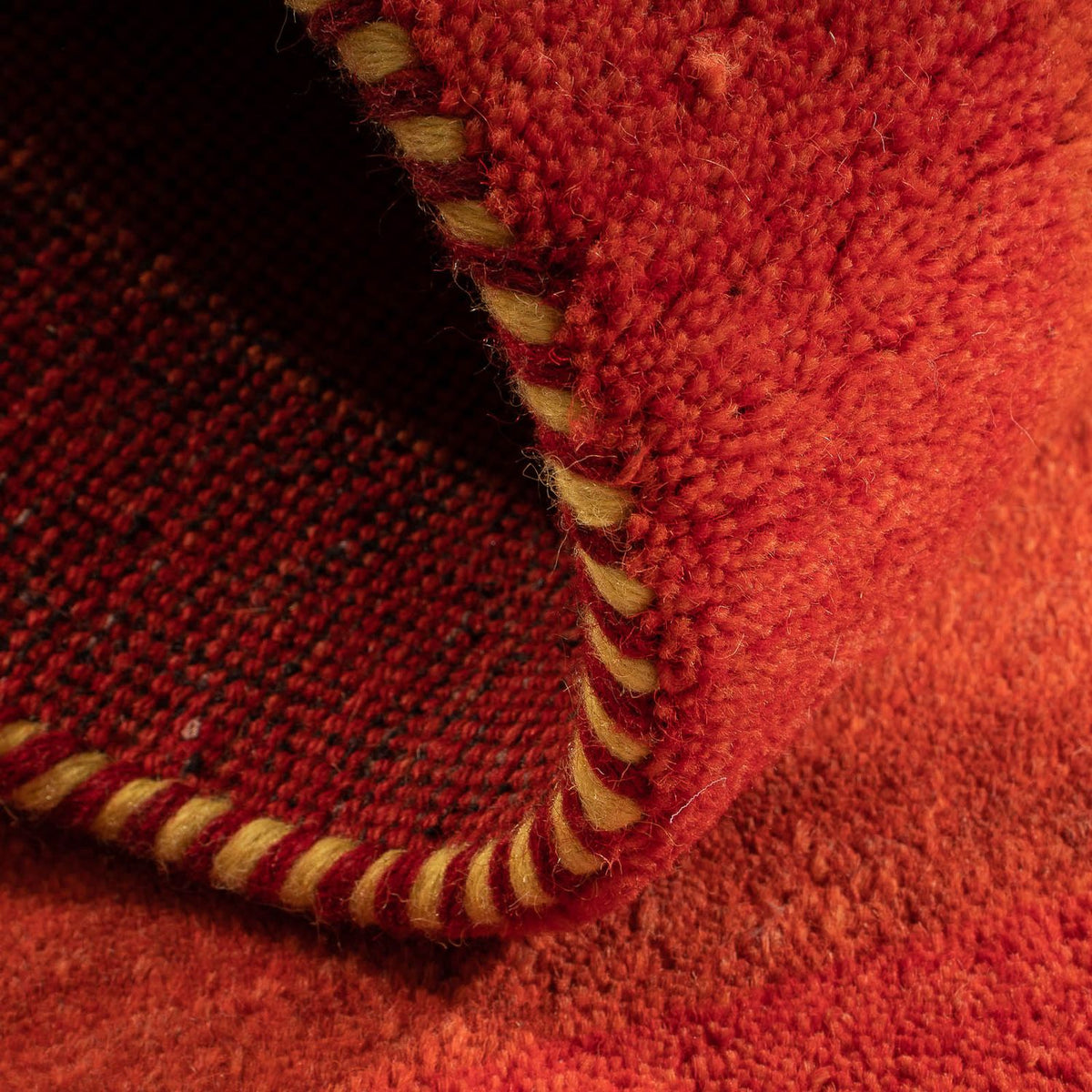 Gabbeh-tæppe - Indus - 142 x 74 cm - mørkerød