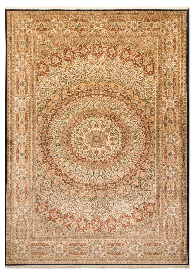 Silketæppe - Kashmir Silk - 287 x 197 cm - flerfarvet