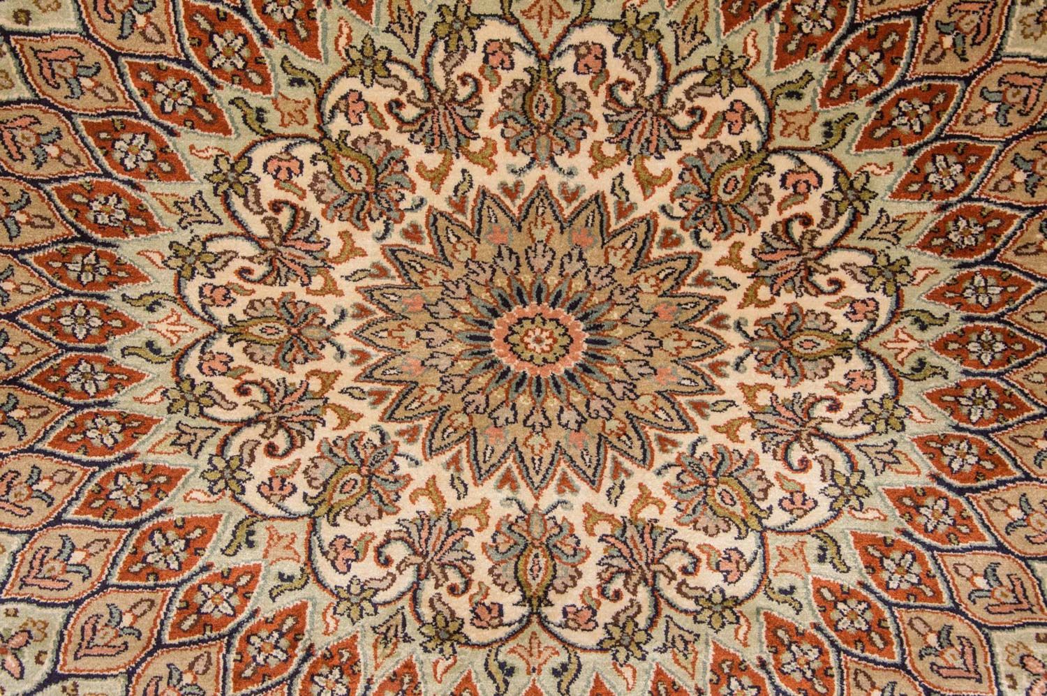 Silketæppe - Kashmir Silk - 287 x 197 cm - flerfarvet