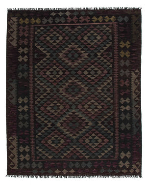 Kelim Carpet - Splash - 201 x 163 cm - flerfarvet