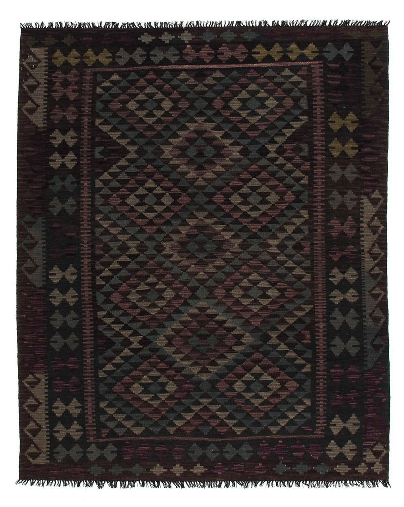Kelim Carpet - Splash - 201 x 163 cm - flerfarvet