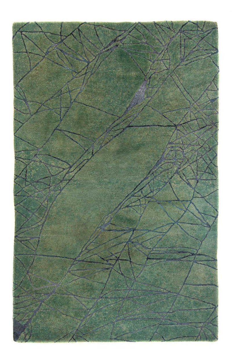 Uldtæppe - 247 x 147 cm - grøn